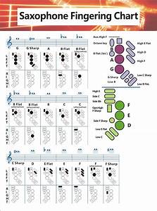 saxophone chart durable coated paper music chords poster for