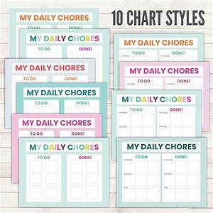 Customizable Picture Chore Chart To Organize Your Kid 39 S Daily Schedule