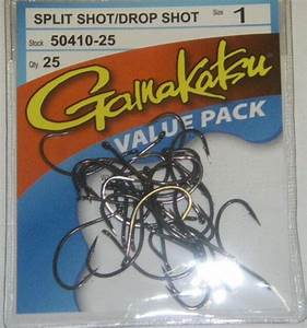 Gamakatsu Split Shot Drop Shot Bass Hooks Size 1 Quot Value Pack Quot 25 Hooks