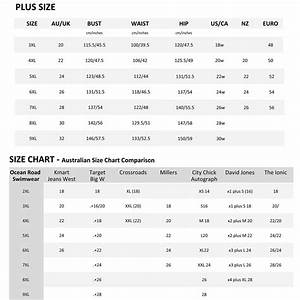 Plus Size Chart Comparison 2200 Oceanroadswimwear
