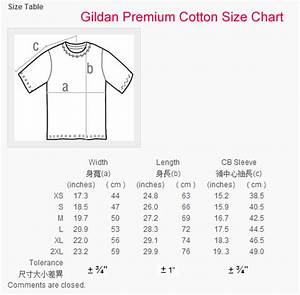Premium Cotton Size Chart Corporate Gifts
