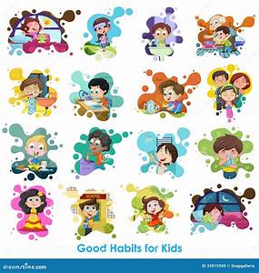 Good Habits Chart Stock Vector Illustration Of Girl 33915949