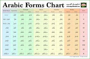Arabic Forms Chart Verb Forms I X Poster Nigel Of Arabia Arabic