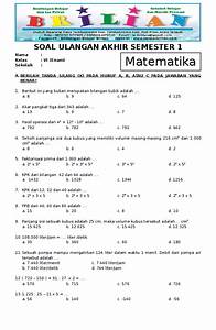 Soal UTS Matematika Kelas 6 dan Kunci Jawaban