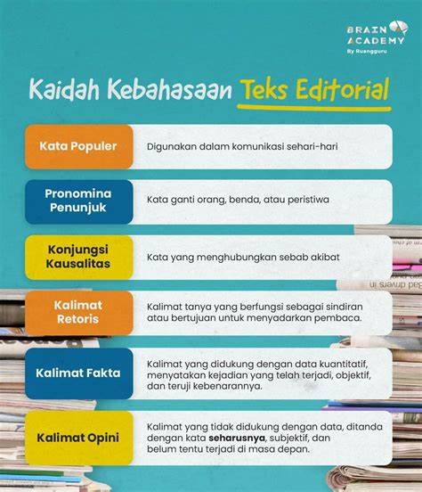 fakta dan data dukung teks editorial Indonesia