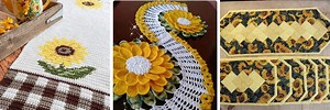 Crochet Sunflower Table Runner Pattern Free