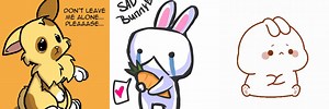 Cute Anime Sad Bunny