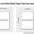 Bond Paper Size