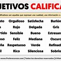 Calificativos Ejemplos