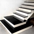 Black and White Granite Stairs