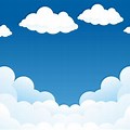 Blue Sky with Clouds Illustration