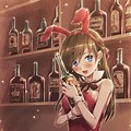 Bunny Girl with Wine