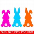 Bunny Shape Silhouette Colorful