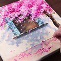 Cherry Blossom Acrylic Painting Lesson