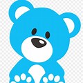 Clip Art Teddy Bear Outline Blue