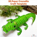 Crocodile Paper Art Template