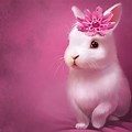 Cute Bunny Easter Background