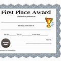 First Place Award