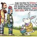 Funny Easter Bunny Political Cartoon