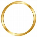 Gold Circle Ring Logo Swoosh PNG
