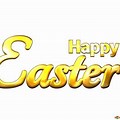 Happy Easter Text with Transparent Background