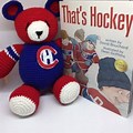 Knitted Montreal Canadiens Teddy Bear