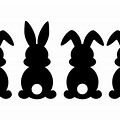 One Layer Bunny Silhouette SVG