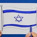 Rabbit Sketch On Israel Flag