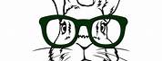 Bunny with Glasses Free Clip Art