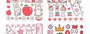 Strawberry Bunny Aesthetic Stickers