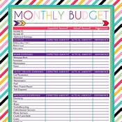 Budget plan checklist with calculator
