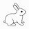 Bunny Line Art Simple