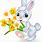 Cartoon Rabbit Flower
