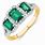 Emerald Three Stone Ring