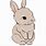 Simple Cute Cartoon Bunny