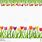 Spring Flower Border Clip Art