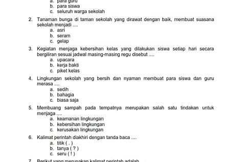 UH Tema 1 Subtema 1 Indonesia