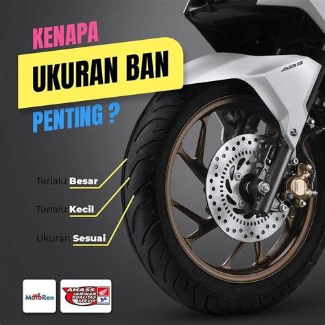 ukuran ban belakang beat - sesuaikan dengan beban motor