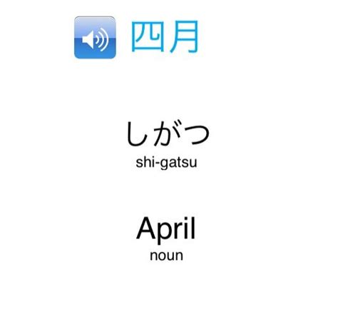 April dalam bahasa Jepang