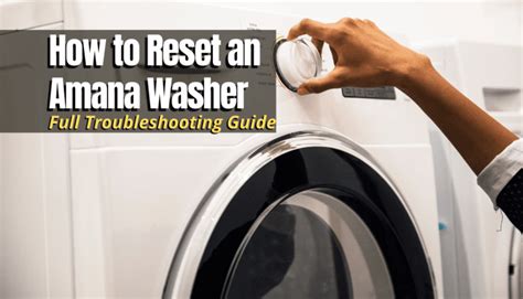 Amana Washing Machine Cleaning
