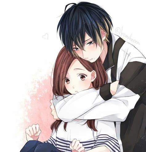 Anime Couple Hugging