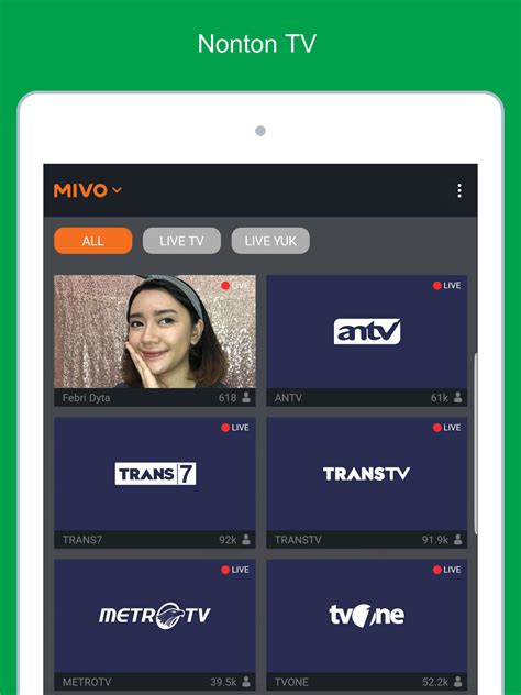 Aplikasi Mivo TV
