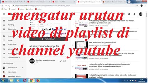 Cara Mengubah Urutan Lagu di Playlist Youtube