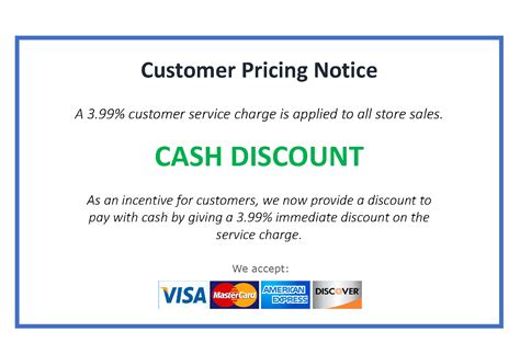Cash discount wording