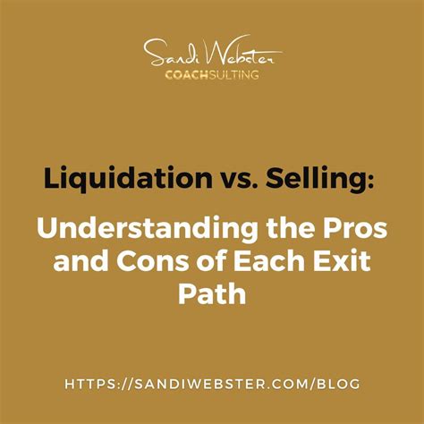 Cons of Selling to Liquidators