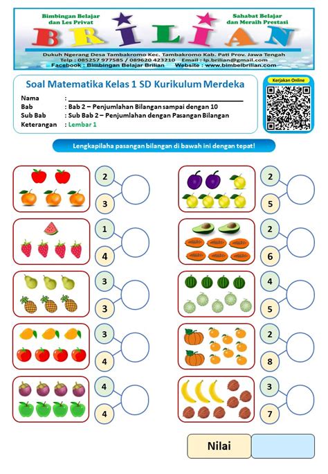 Contoh Soal Matematika Kelas 1