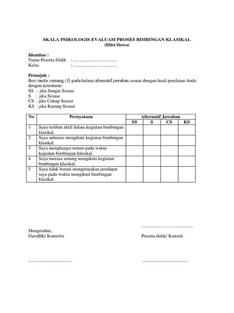 Evaluasi Kemampuan Siswa