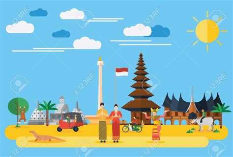 Flat Illustration Indonesia