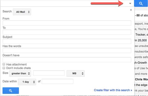 Gmail create a filter
