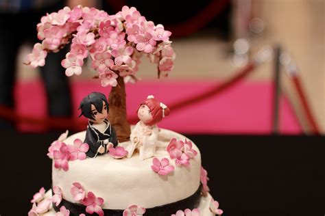 Kue Jepang dengan dekorasi